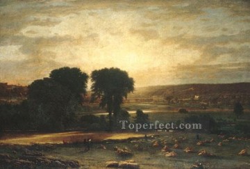 tonalism tonalist Painting - Peace And Plenty landscape Tonalist George Inness